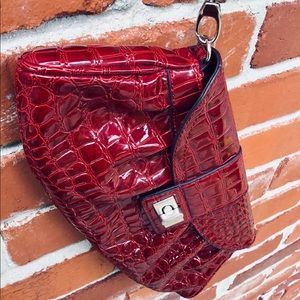 NY&CO. Red Croc Wristlet/Clutch